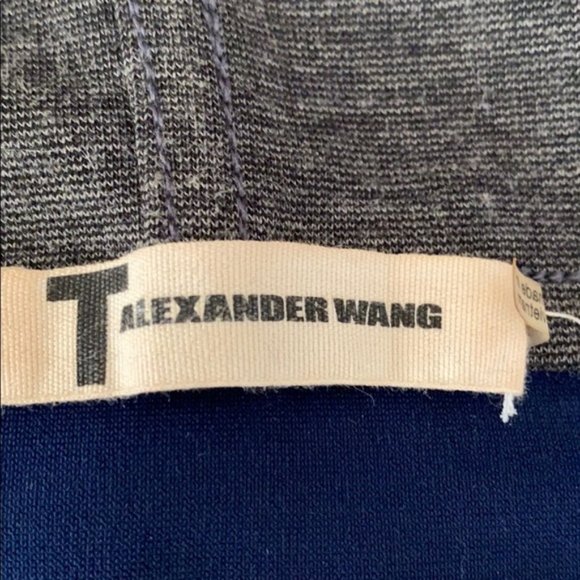 Alexander Wang Midnight Blue Velvet Trim Gray Bra - Picture 6 of 6